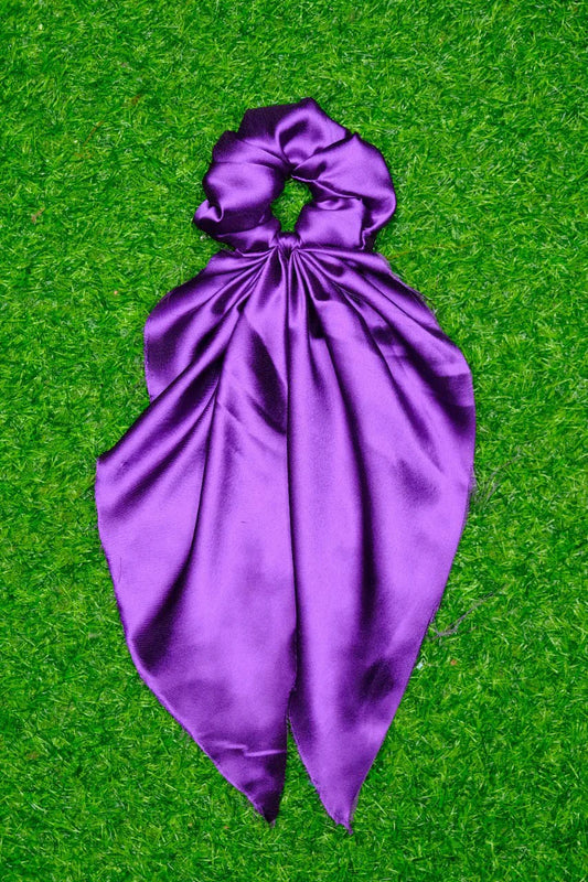 Lilac Satin Tail Scrunchie