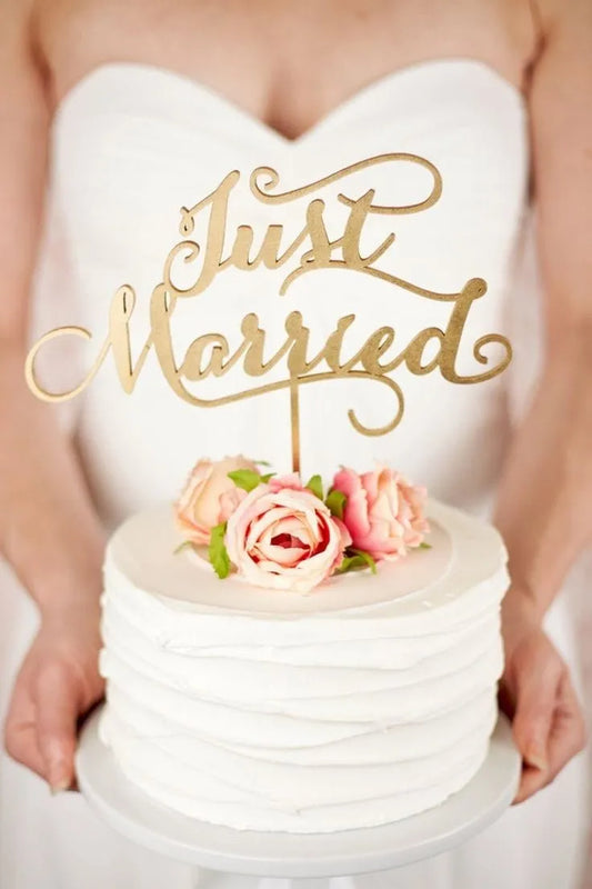 Just Married Cake Topper