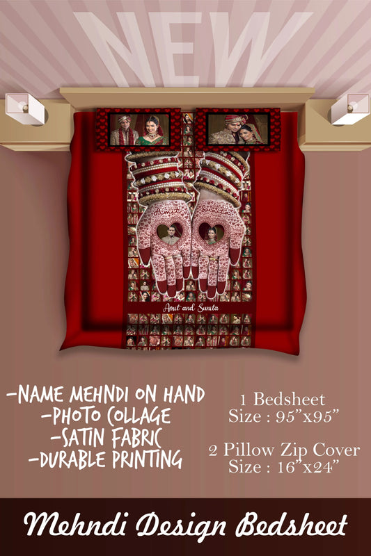 Mehndi Design Bedsheet