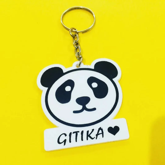 Personalised Panda Keychain