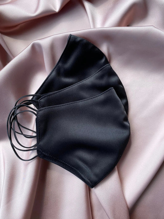 Stylish Black  Satin Mask