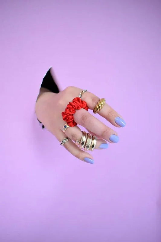 Red scruchie ring