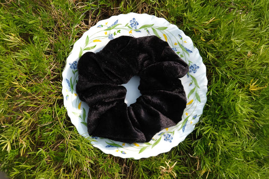 Black velvet scrunchie