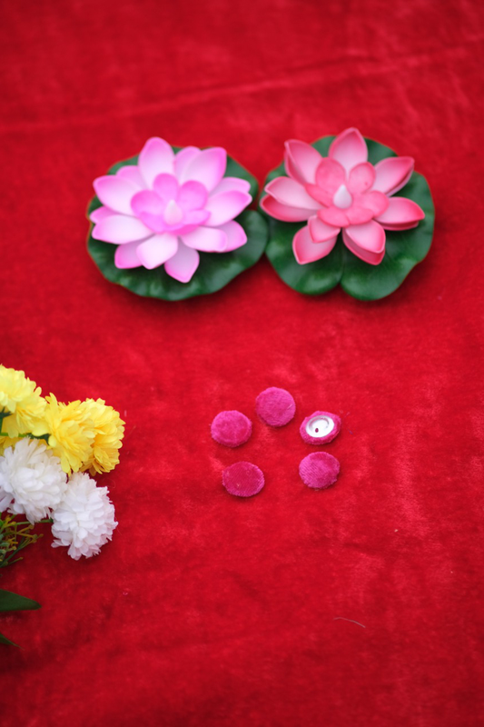 Pink velvet Button Pack of 5