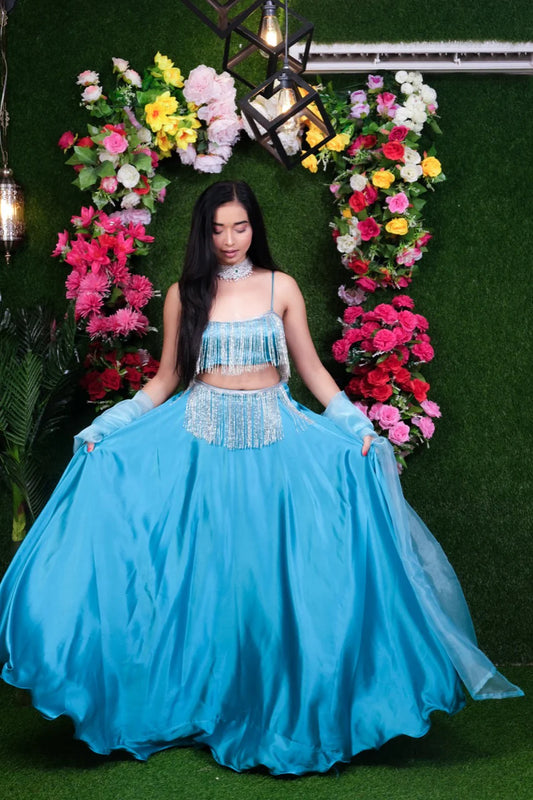 Crystals Angel Lehenga