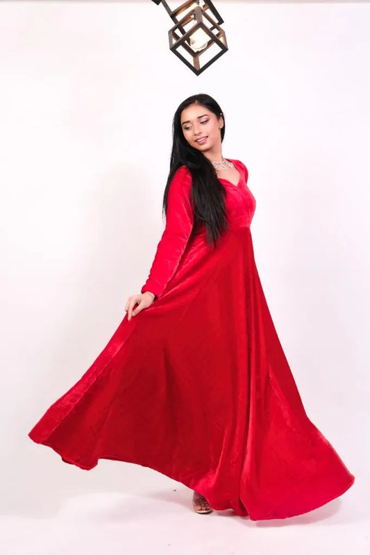 Red Velvet Gown