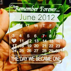 Special Date Mention Calendar Keychain