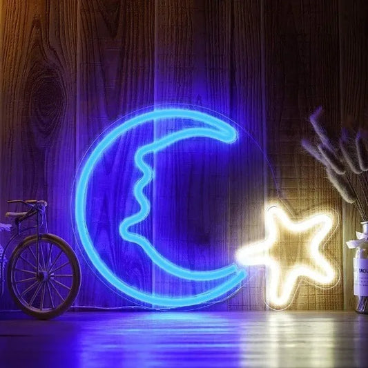 Moon and Star Neon lamp