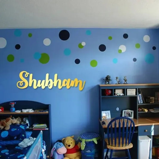 Golden Mirror Acrylic Wall Name