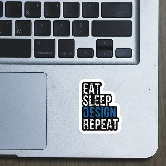 Eat Sleep Design Repeat Laptop Sticker