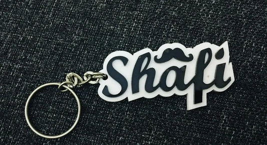 Double Layer Name Keychain 501