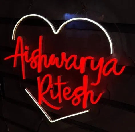 Personalized Heart Style Name Neon Lamp