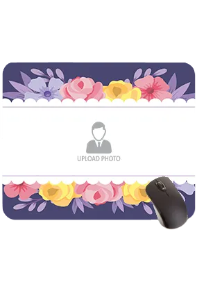 Floral With Photo Mouse Pad