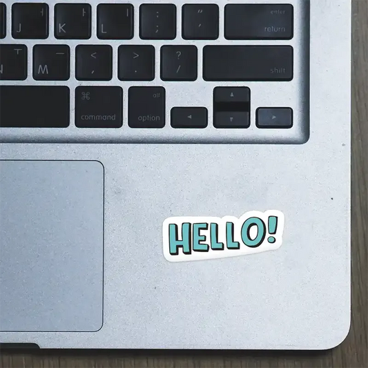 Hello Laptop Sticker