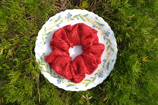 Tango Red Sequence Scrunchie