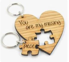 Heart Puzzle Keychain