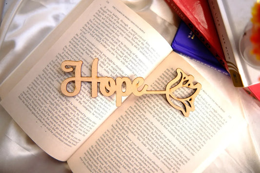 Personalised Floral Wooden Bookmark 02