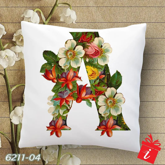 Alphabet White Cushion