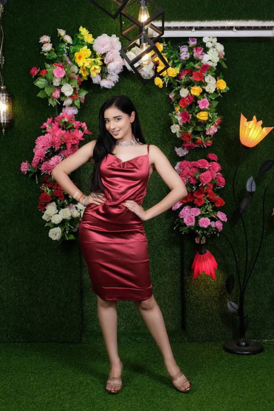Messina Satin Dress