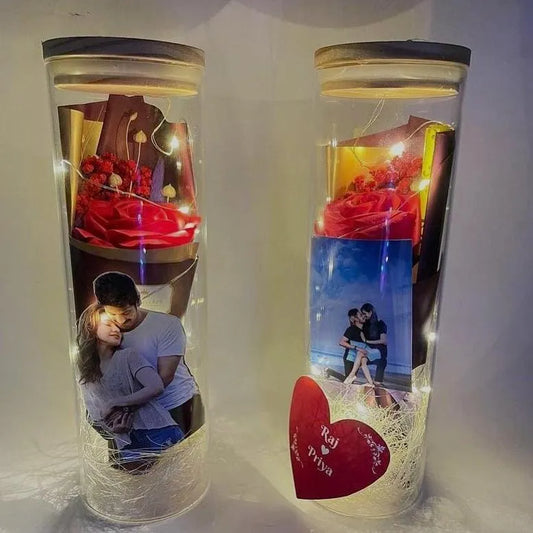 Rose Photo Msg Bottle