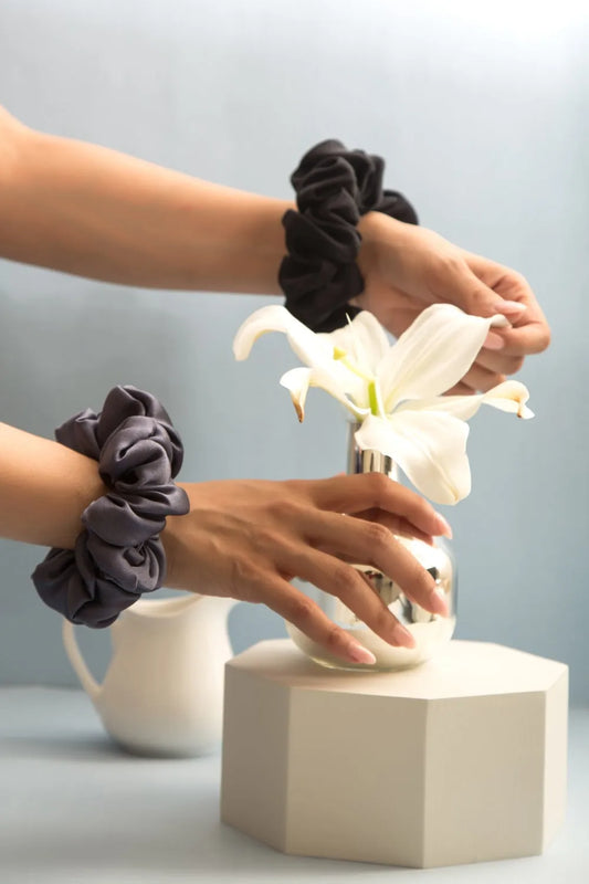 THE POWER DUO SATIN SILK SCRUNCHIES COMBO