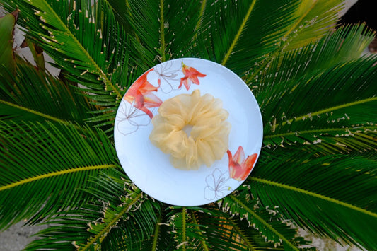 Shortbread Organza Scrunchie