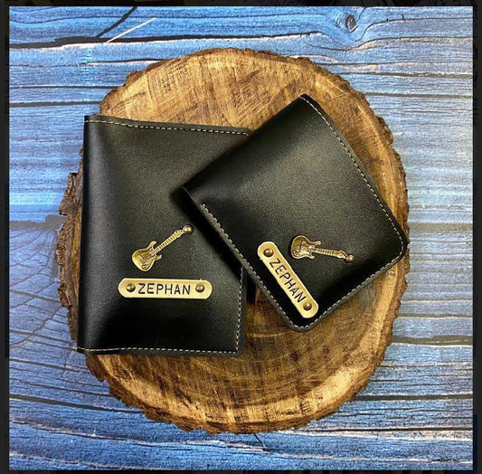 Men's wallet + Men's passport cover combo