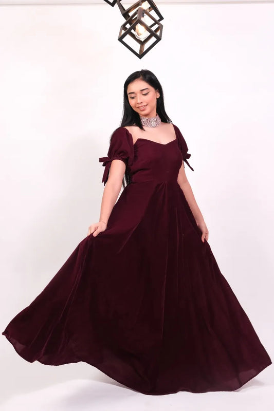 Sirius Red Velvet Gown