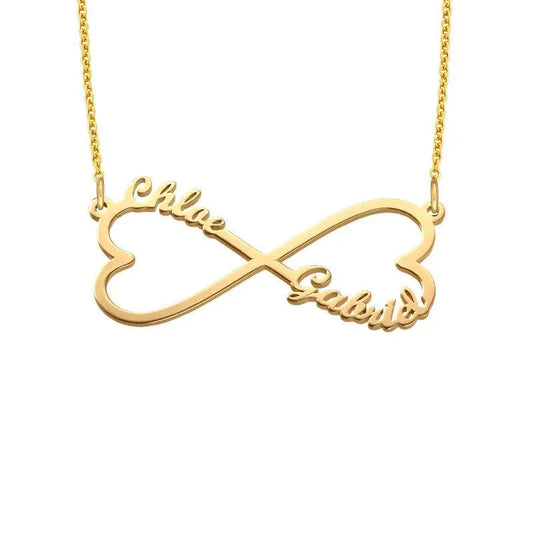 Infinity Heart Couple Necklace
