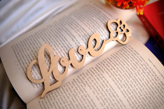 Personalised Floral Wooden Bookmark 07