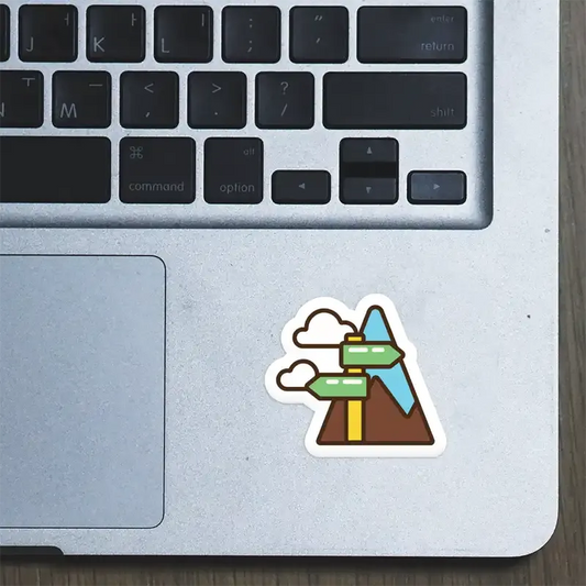 Mountains Calling Laptop Sticker