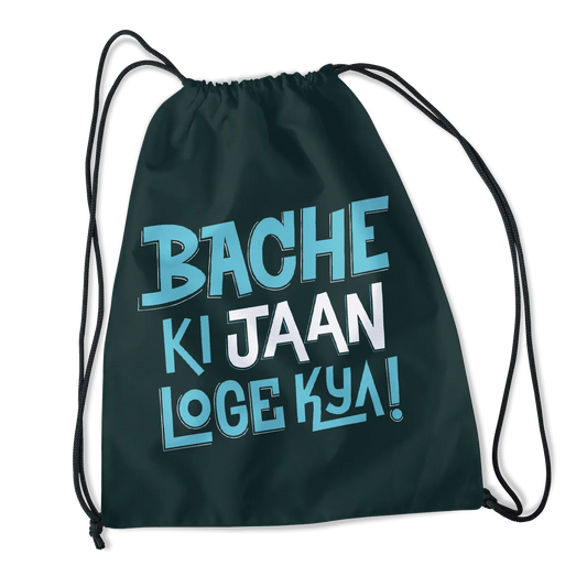 Bache Ki Jaan Loge Kiya Drawstring Bag