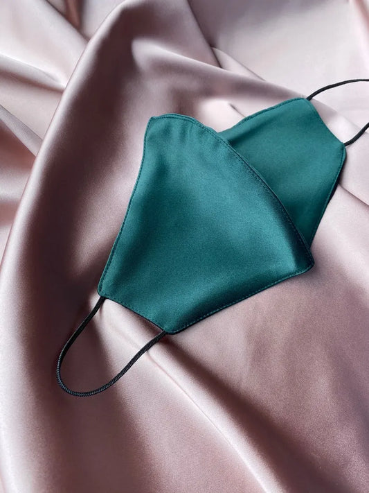 Stylish Green Satin Mask
