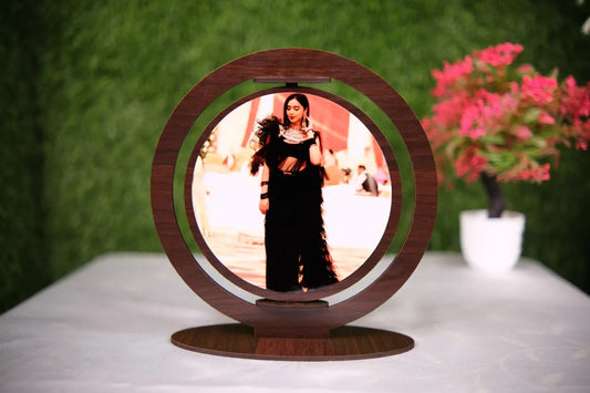 Walnut Wooden Rotating Frame