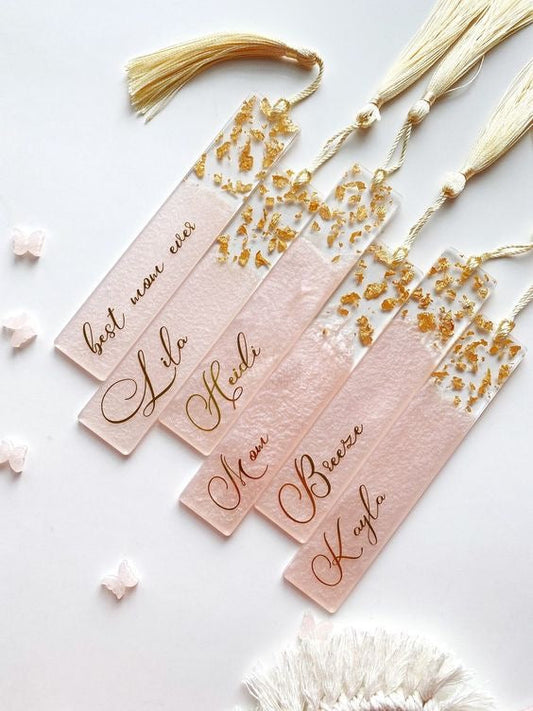 Peach Resin Bookmark