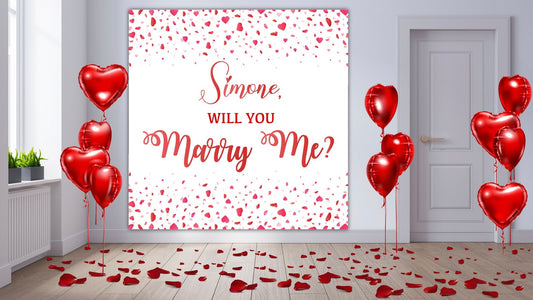 4x4 ft Printed Marry Me banner