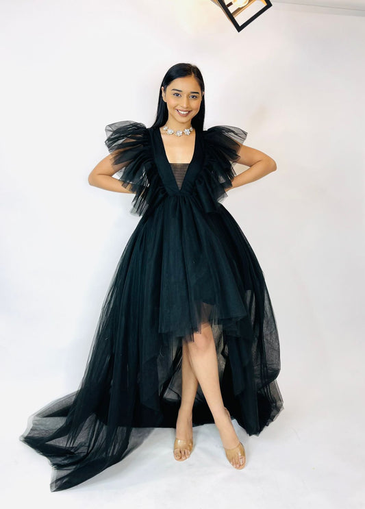 Black Princess Diana Gown