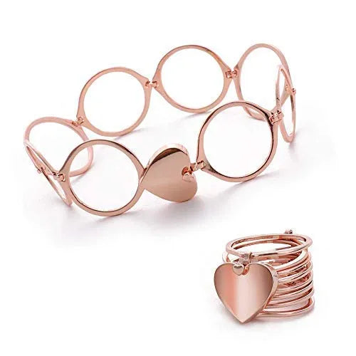 Rose Gold The Heart Ring Bracelet