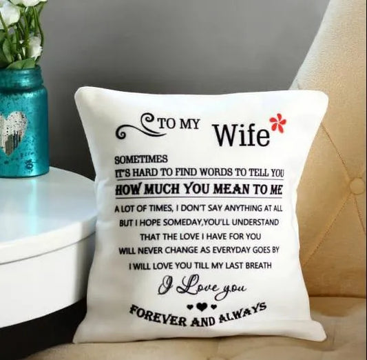 To My Wife Cushion