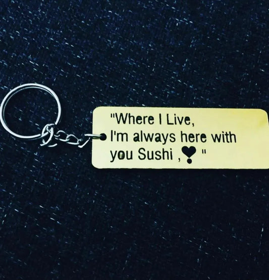 Golden msg keychain