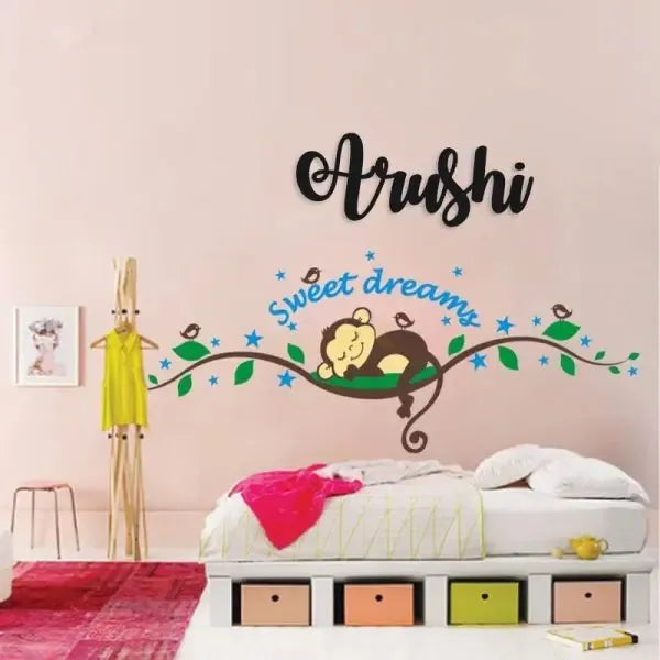 Wall Name Rinku Black Wooden Wall Name – handmadelovebytanya
