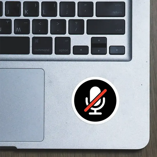 Mute Laptop Sticker
