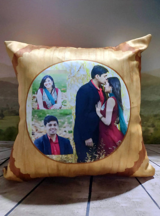 Mandal With Photo Led Cushion
