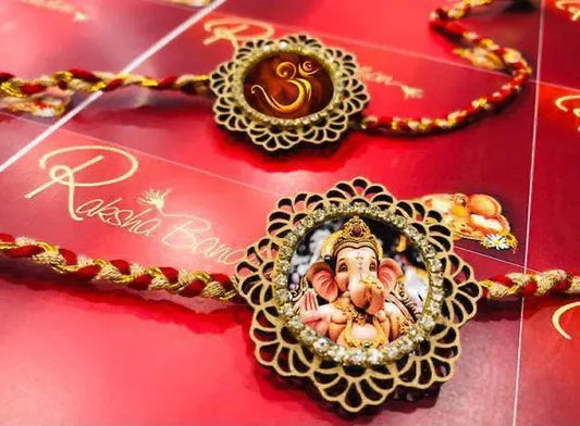 Wooden Photo rakhi 116