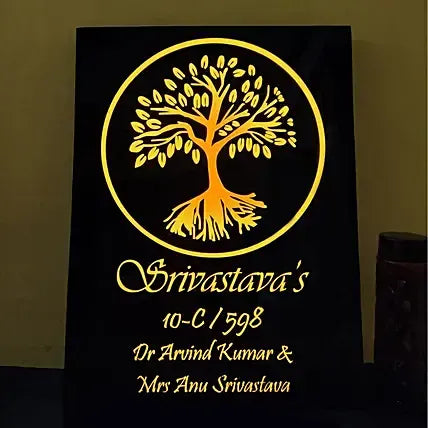 Personalised Tree Name Plate