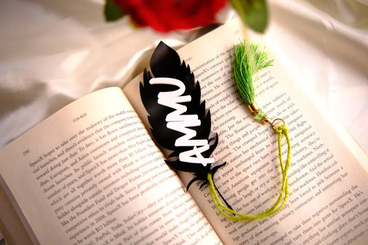 Personalised Acrylic leaf Bookmark